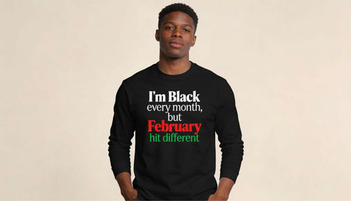 Black every month long sleeve tshirt